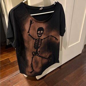 Black Skeleton Graphic T-Shirt